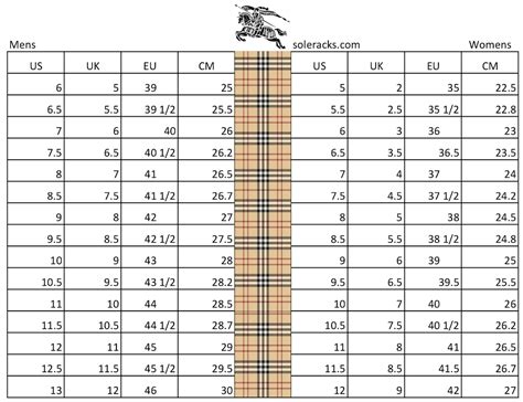 burberry size chart women|burberry men's size guide.